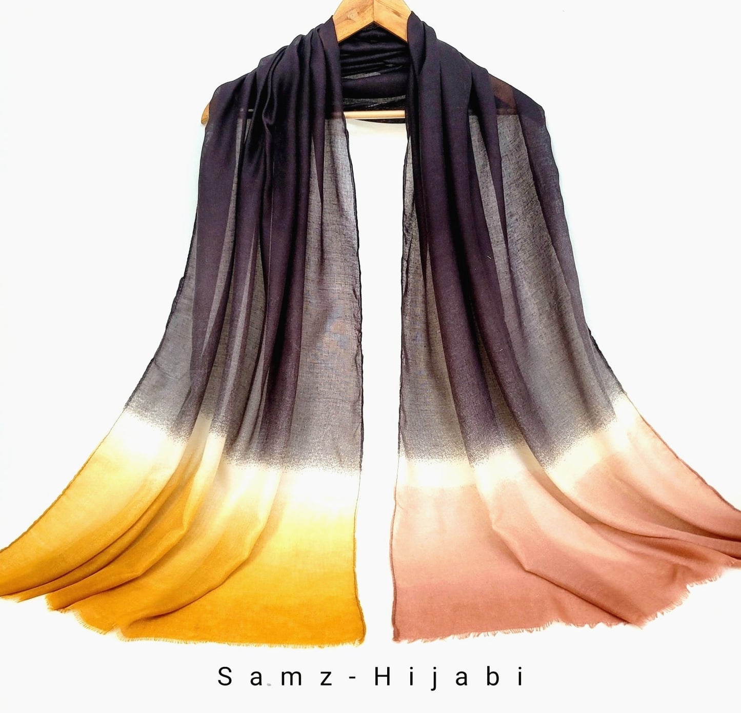 Tie Die Viscose Lawn Hijab-Dark Purple