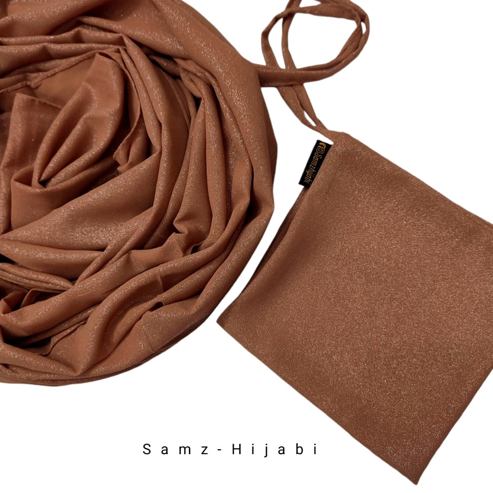 Moonlight shimmer Hijab Naqab_Camel Brown