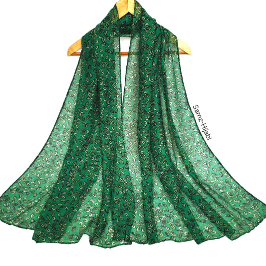 Leaf green lawn hijab