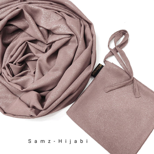 Moonlight Shimmer Hijab Naqab Set-Nude