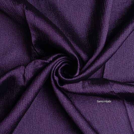 Luminous Crinkle Silk Hijab dark purple