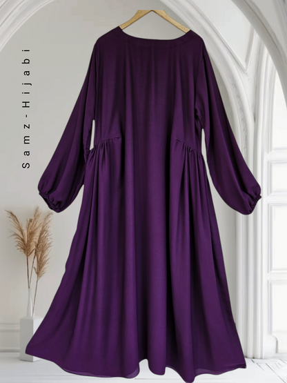Side Chun Abaya-Dark Purple