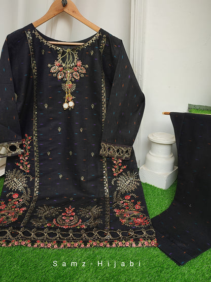 Eid Tehwar Stitch Dresses _ Black