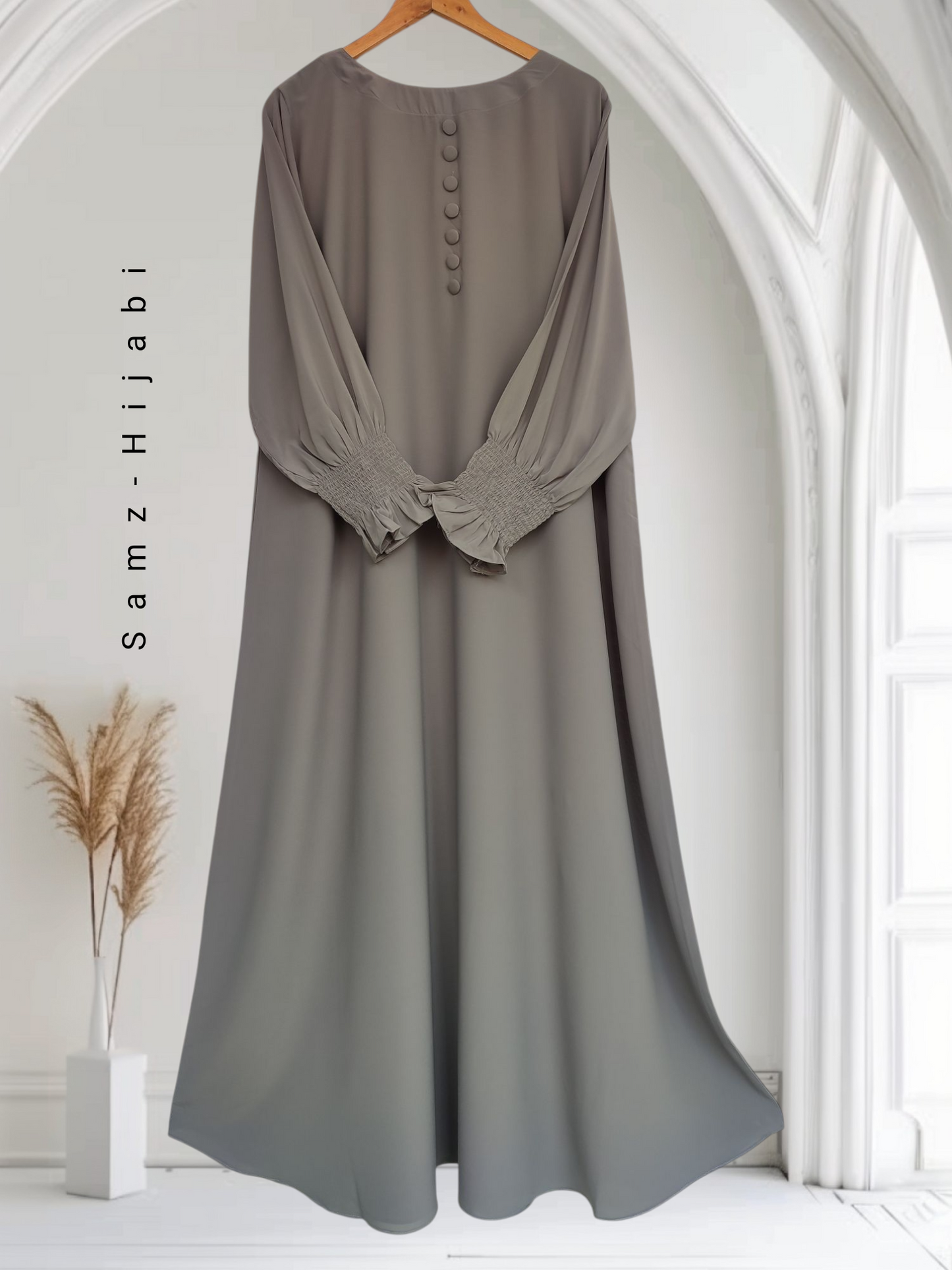 Arzoo Aline Abaya-Silver