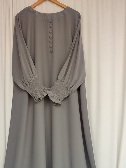 Arzoo Aline Abaya-Silver
