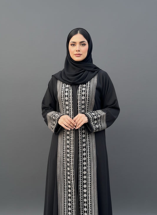 Trending Baloch Embroidery Abaya Black