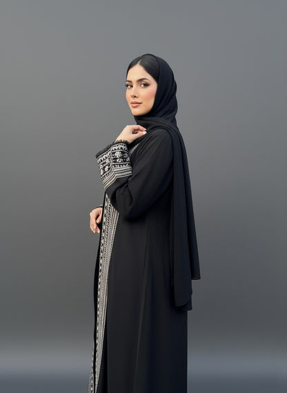 Trending Baloch Embroidery Abaya Black