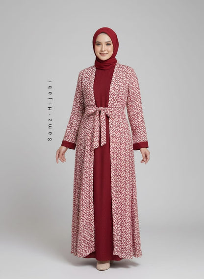 Attached Upper Abaya- Maroon