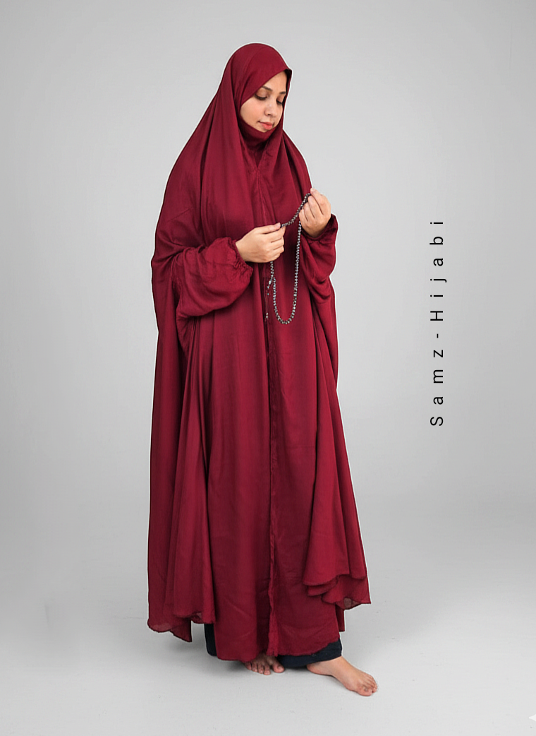 Linen Namaz Chadar- Cherry Red
