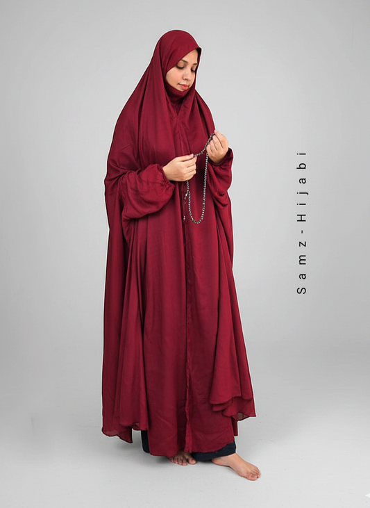 Linen Namaz Chadar- Cherry Red
