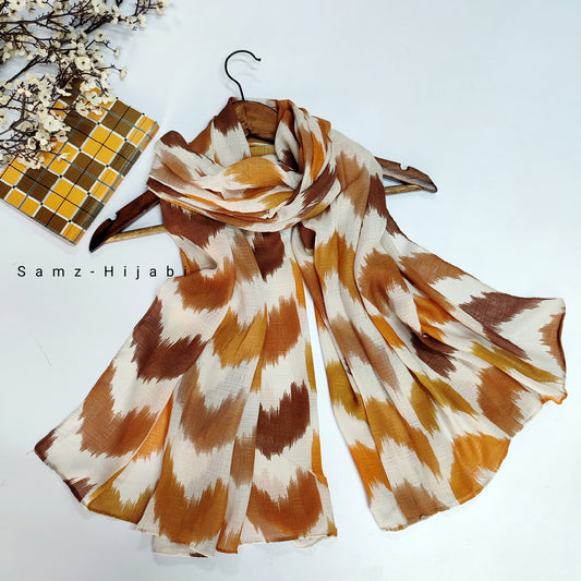 Wavy_Art Turkish Lawn Hijab_ Honey Brown