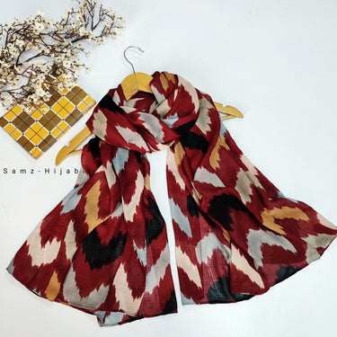 Wavy_Art Turkish Lawn Hijab_ Maroon