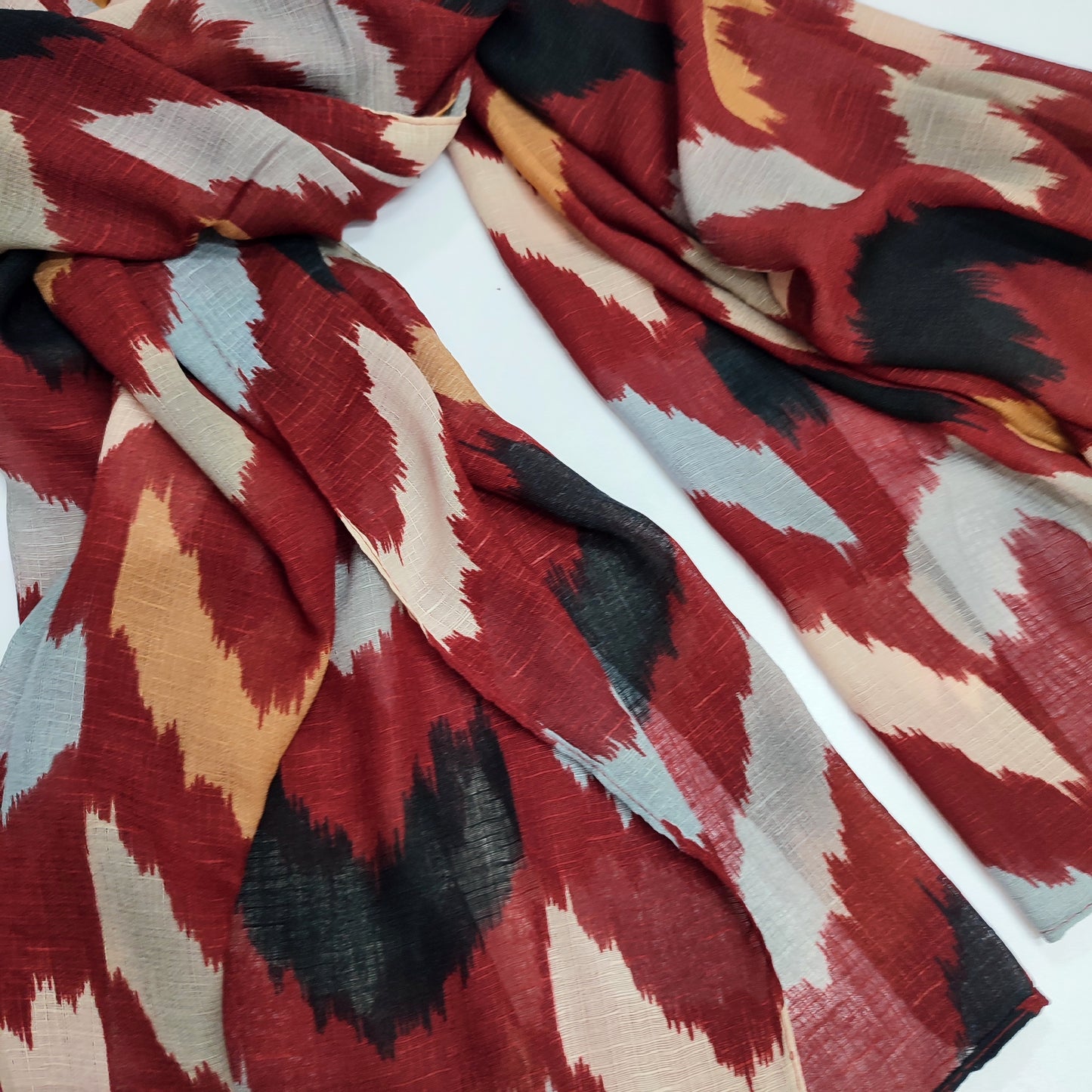Wavy_Art Turkish Lawn Hijab_ Maroon