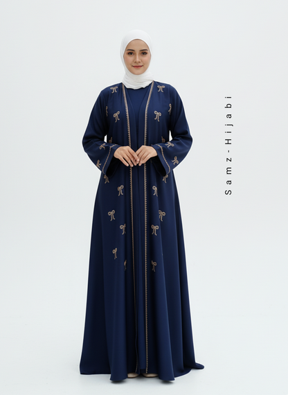 Festive Collection Abaya Design _ Navy Blue
