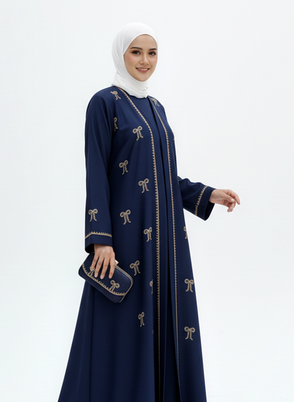 Festive Collection Abaya Design _ Navy Blue