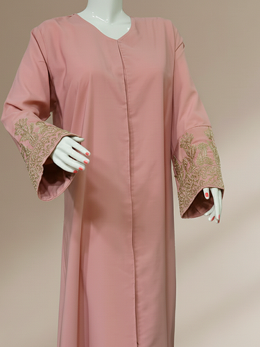 Wahida Abaya soft Peach
