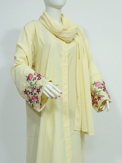 Linen Abaya Light Yellow