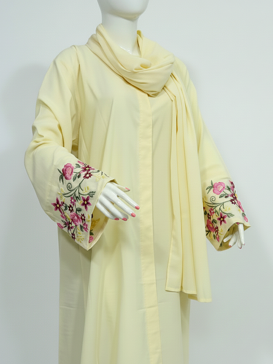 Linen Abaya Light Yellow