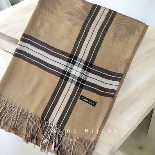 Pashmina Plaid Winter Hijab 11