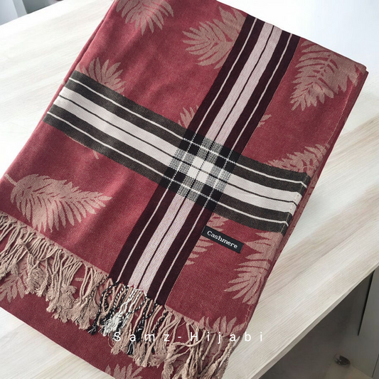 Pashmina Plaid Winter Hijab 3