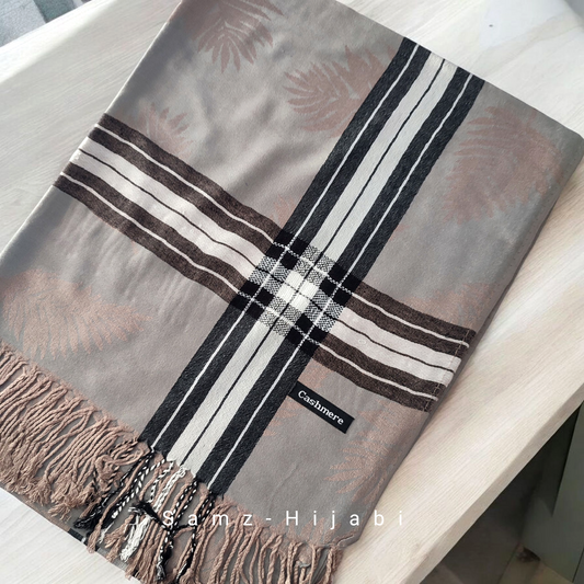 Pashmina Plaid Winter Hijab 1