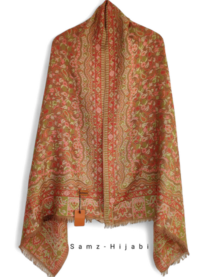 Khani Work Pashmina Stole Design 03