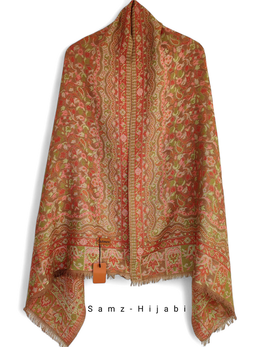 Khani Work Pashmina Stole Design 03