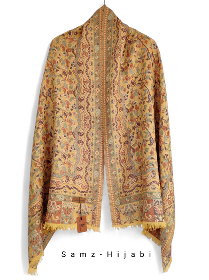 Khani Work Pashmina Stole Design 09