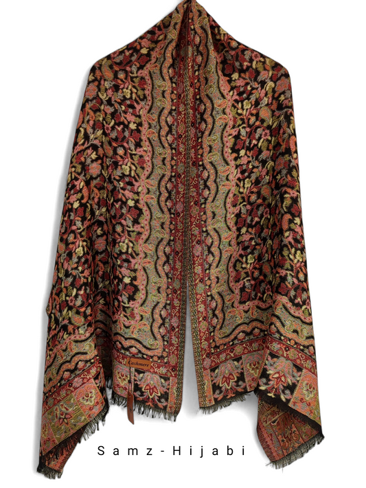 Khani Work Pashmina Stole Design 08