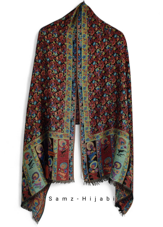Khani Work Pashmina Stole DESIGN 12