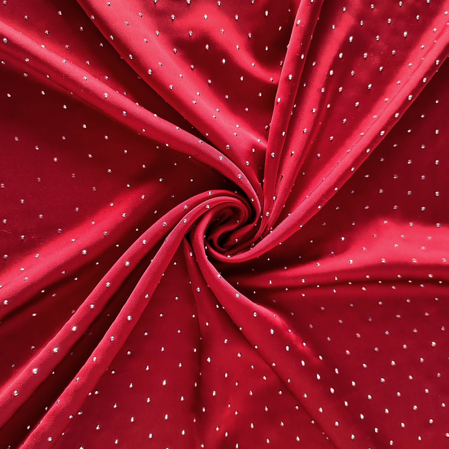 Stone Satin Silk Hijab Red