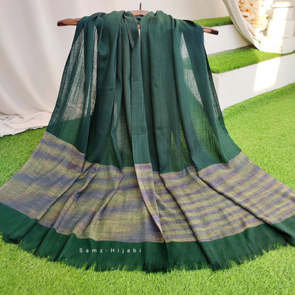 Turkish Thread Lawn Hijab Green