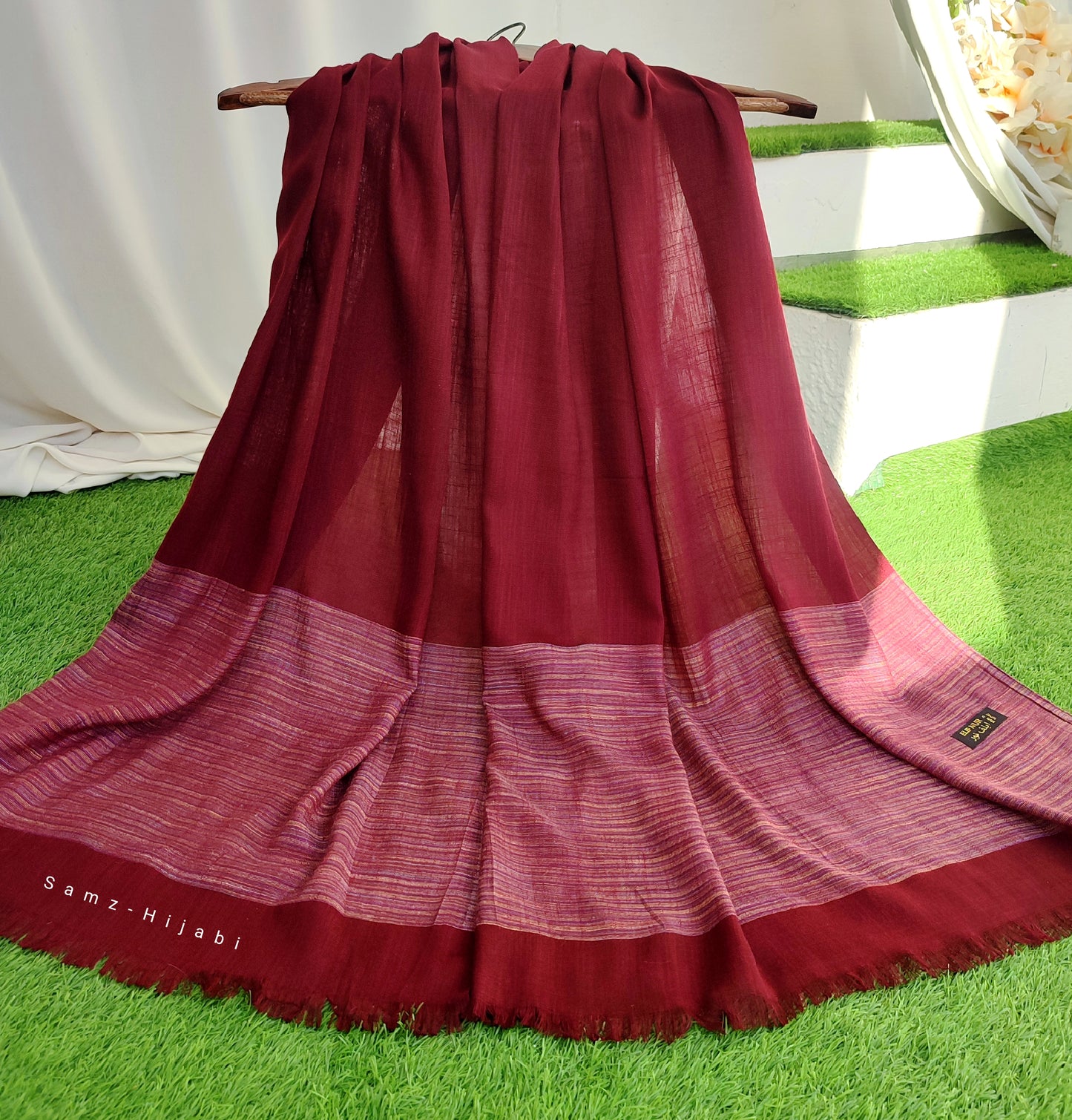 Turkish Thread Lawn Hijab Maroon