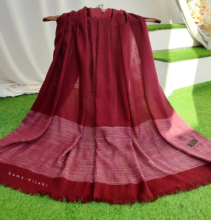 Turkish Thread Lawn Hijab Maroon