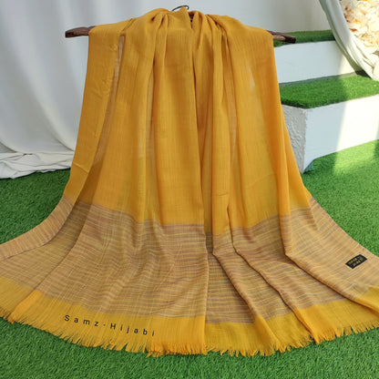 Turkish Thread Lawn Hijab Muatard