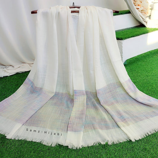Turkish Thread Lawn Hijab Cream