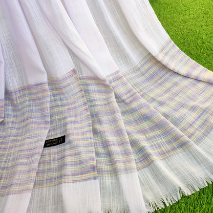 Turkish Thread Lawn Hijab White