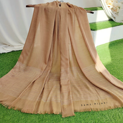 Turkish Thread Lawn Hijab  Gold