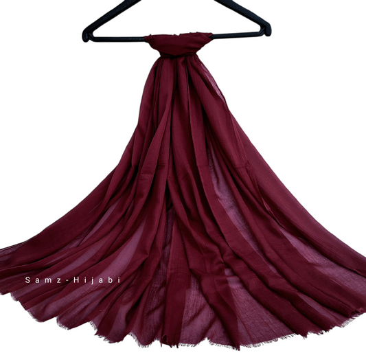 Turkish Lawn Hijab Maroon