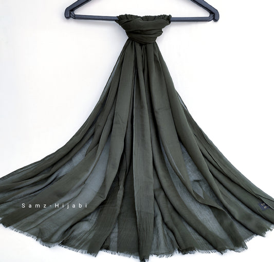 Turkish Lawn Hijab Dark Gray