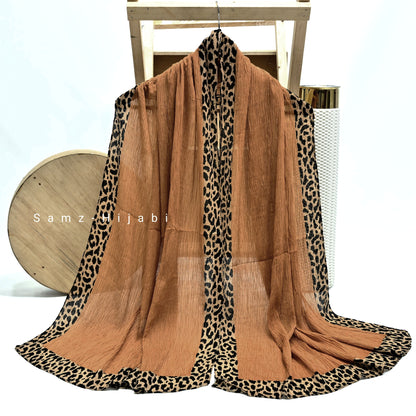 Cheetah - Crinkle Lawn Hijab Mustard