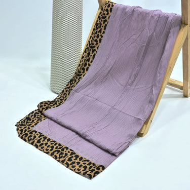 Cheetah - Crinkle Lawn  Hijab Lilac (Sale Offer)