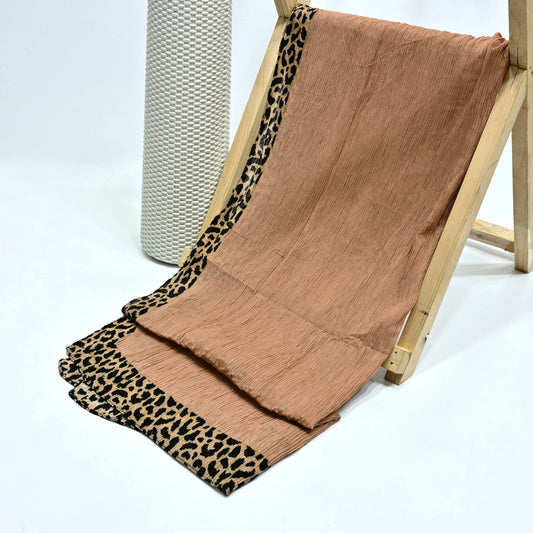Cheetah - Crinkle Lawn Hijab Apricot