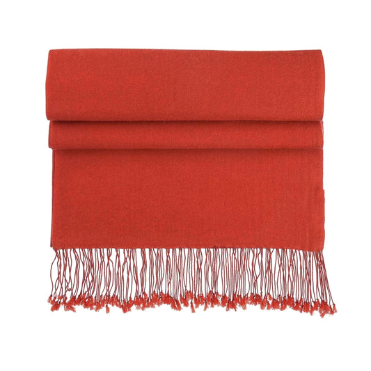 Cashmere wool Cut Shawl- Burnt Orange