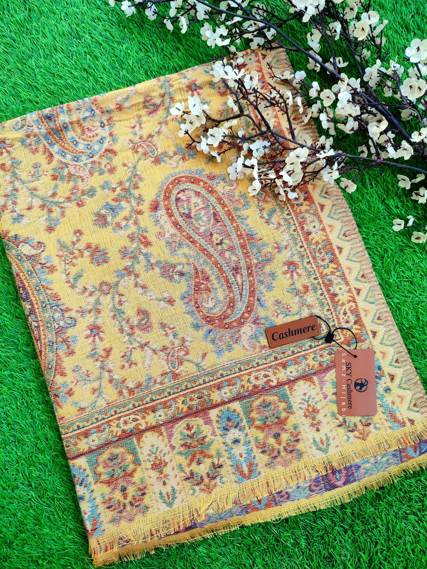 Khani Work Pashmina Vol (lV) Mustard