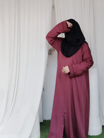 Anoshy Designer Abaya – Mauve Pink Korean Nida Elegance