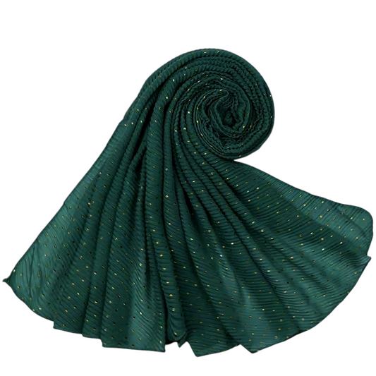 Haya Crinkle Foil Hijab (green)