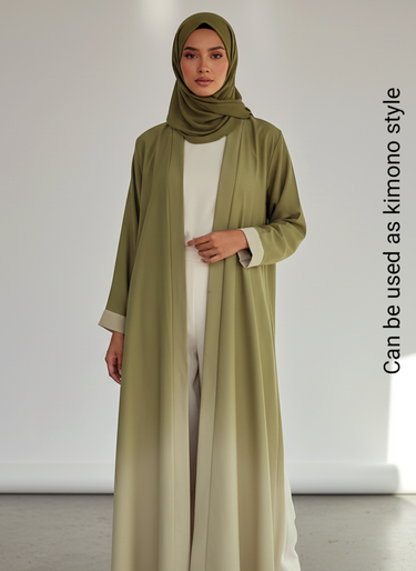 Tye-Dye Green Elegance Abaya
