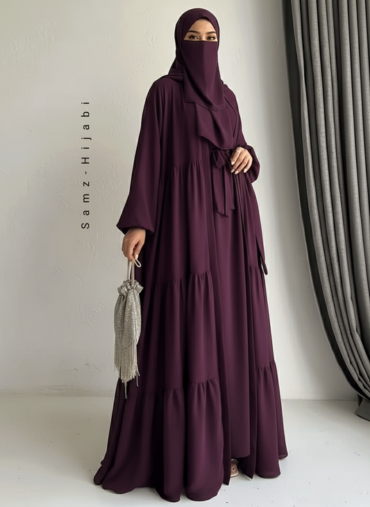 Majestic Tripal Frill Abaya