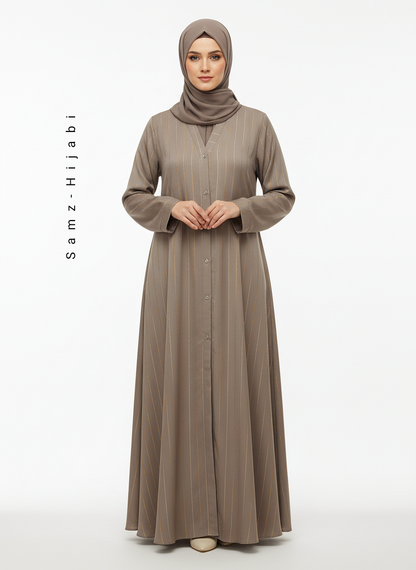 Lumina Shimmer Abaya (Hazel)